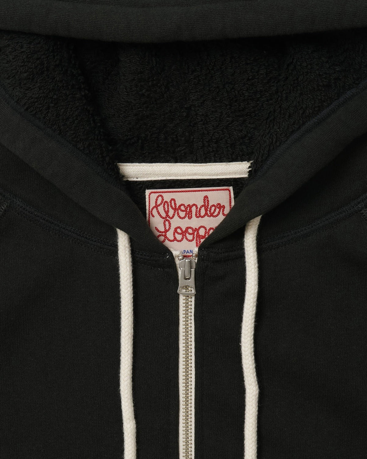 Wonder Looper Super Looper French Terry Zip Hoodie - Sumi Black | Wonder Looper Sweaters & Knitwear | JEANSTORE