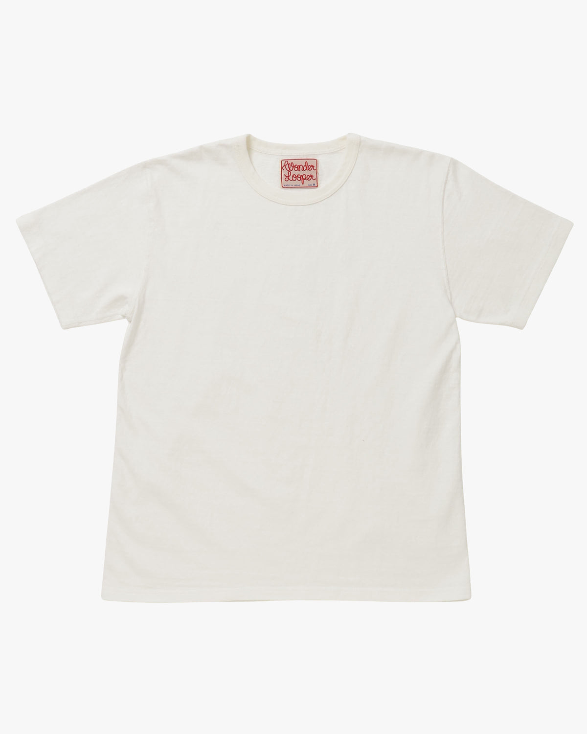 Wonder Looper ELS Recycled Cotton Slub T Shirt - White | Wonder Looper T Shirts | JEANSTORE