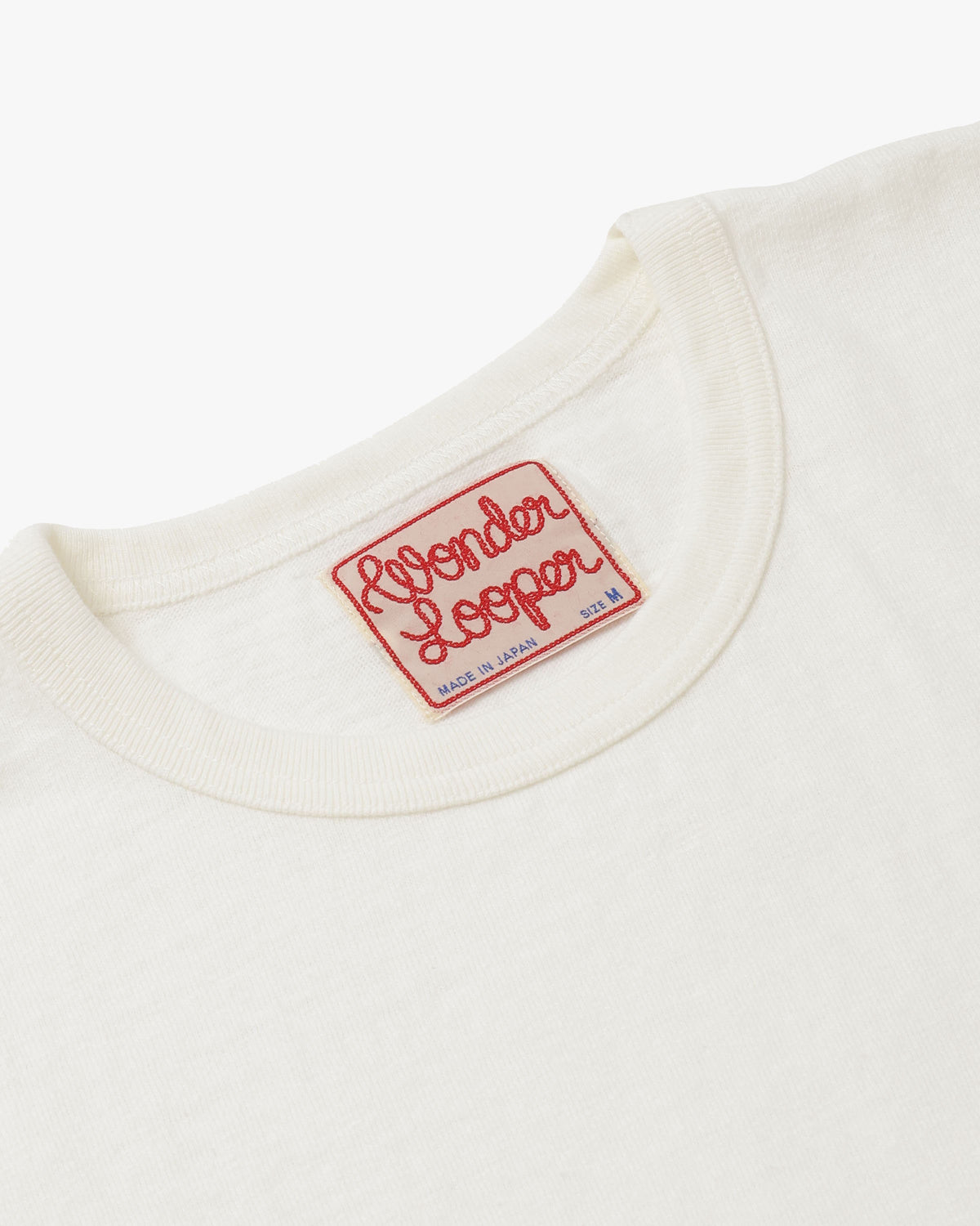Wonder Looper ELS Recycled Cotton Slub T Shirt - White | Wonder Looper T Shirts | JEANSTORE