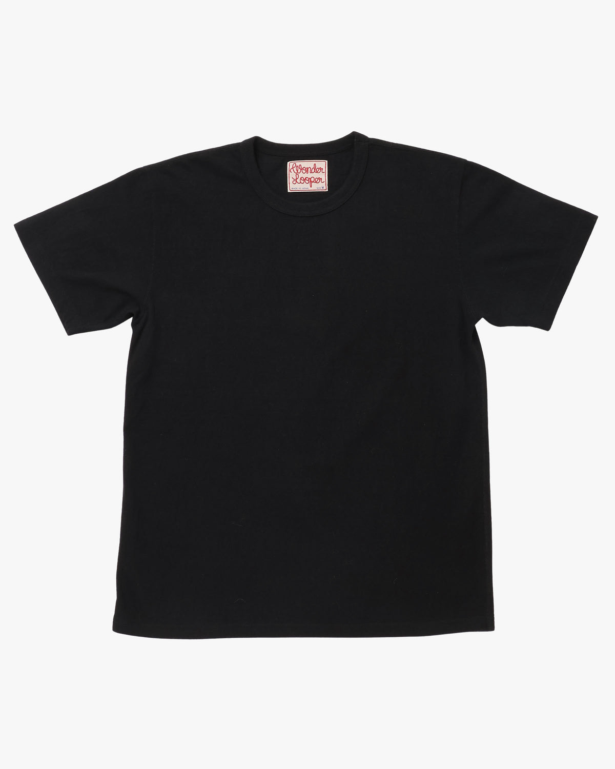 Wonder Looper ELS Recycled Cotton Slub T Shirt - Black | Wonder Looper T Shirts | JEANSTORE