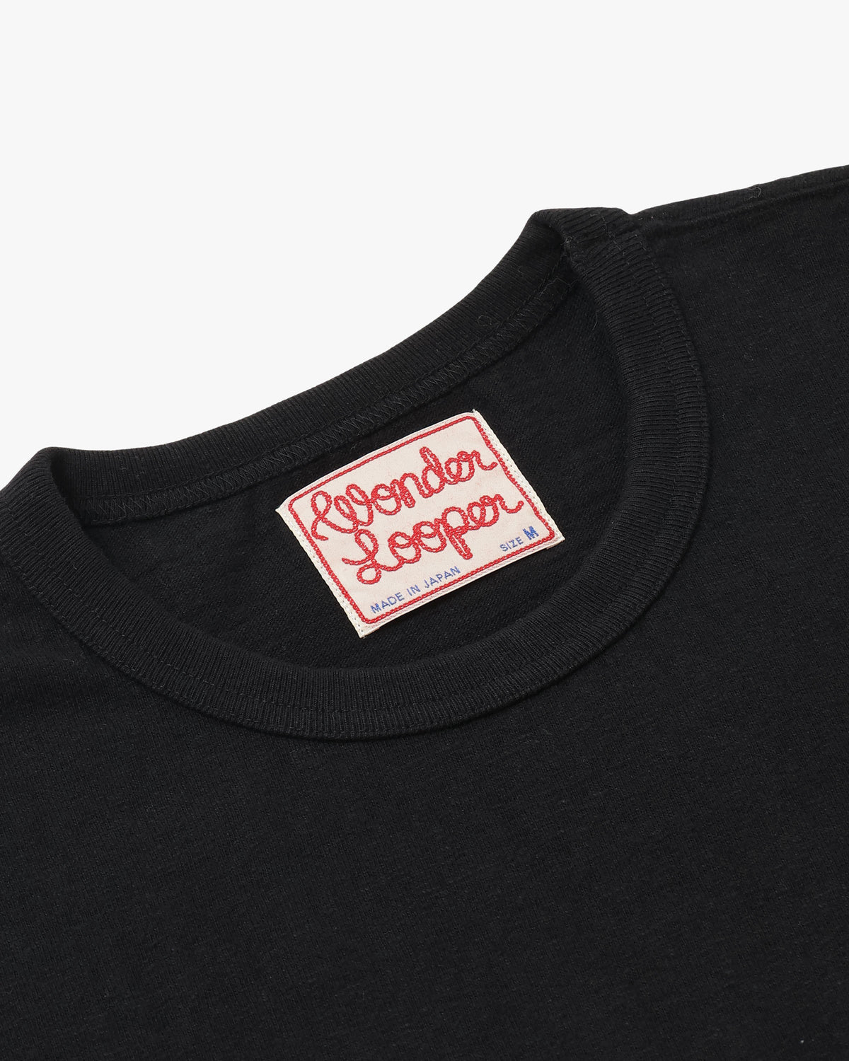 Wonder Looper ELS Recycled Cotton Slub T Shirt - Black | Wonder Looper T Shirts | JEANSTORE