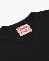 Wonder Looper ELS Recycled Cotton Slub T Shirt - Black | Wonder Looper T Shirts | JEANSTORE