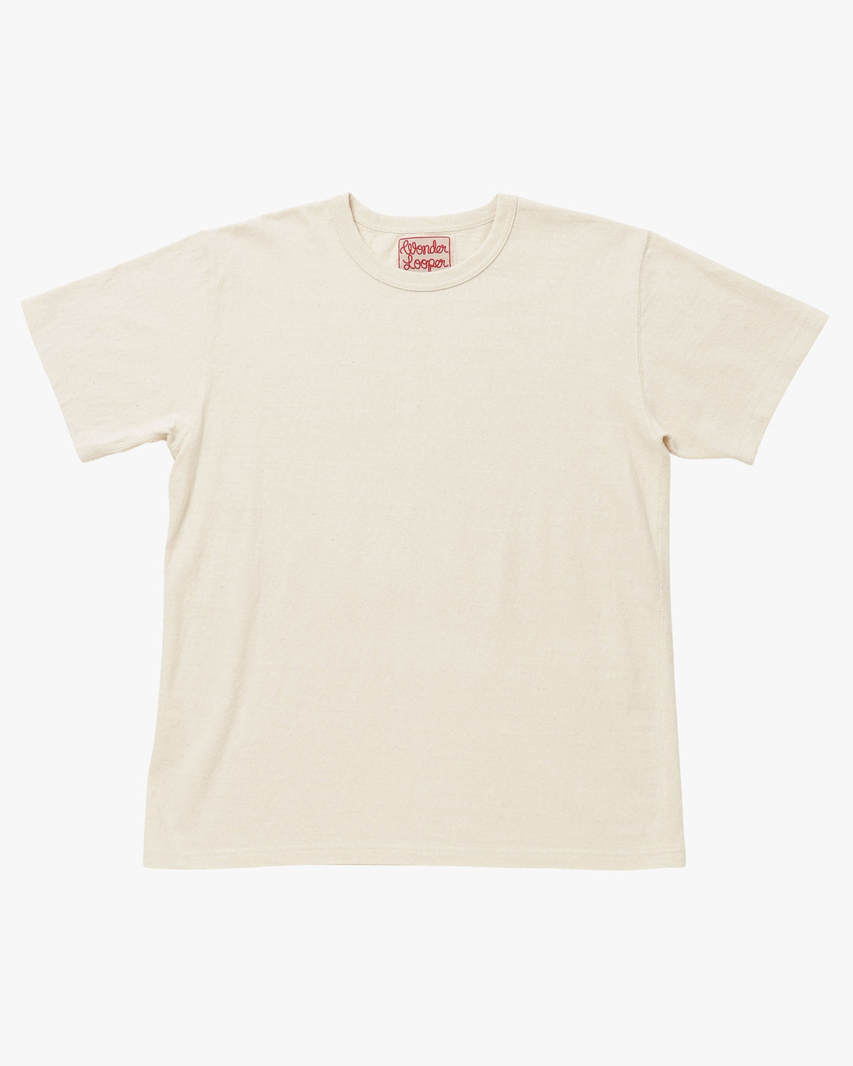 Wonder Looper ELS Recycled Cotton Slub T Shirt - Ecru | Wonder Looper T Shirts | JEANSTORE