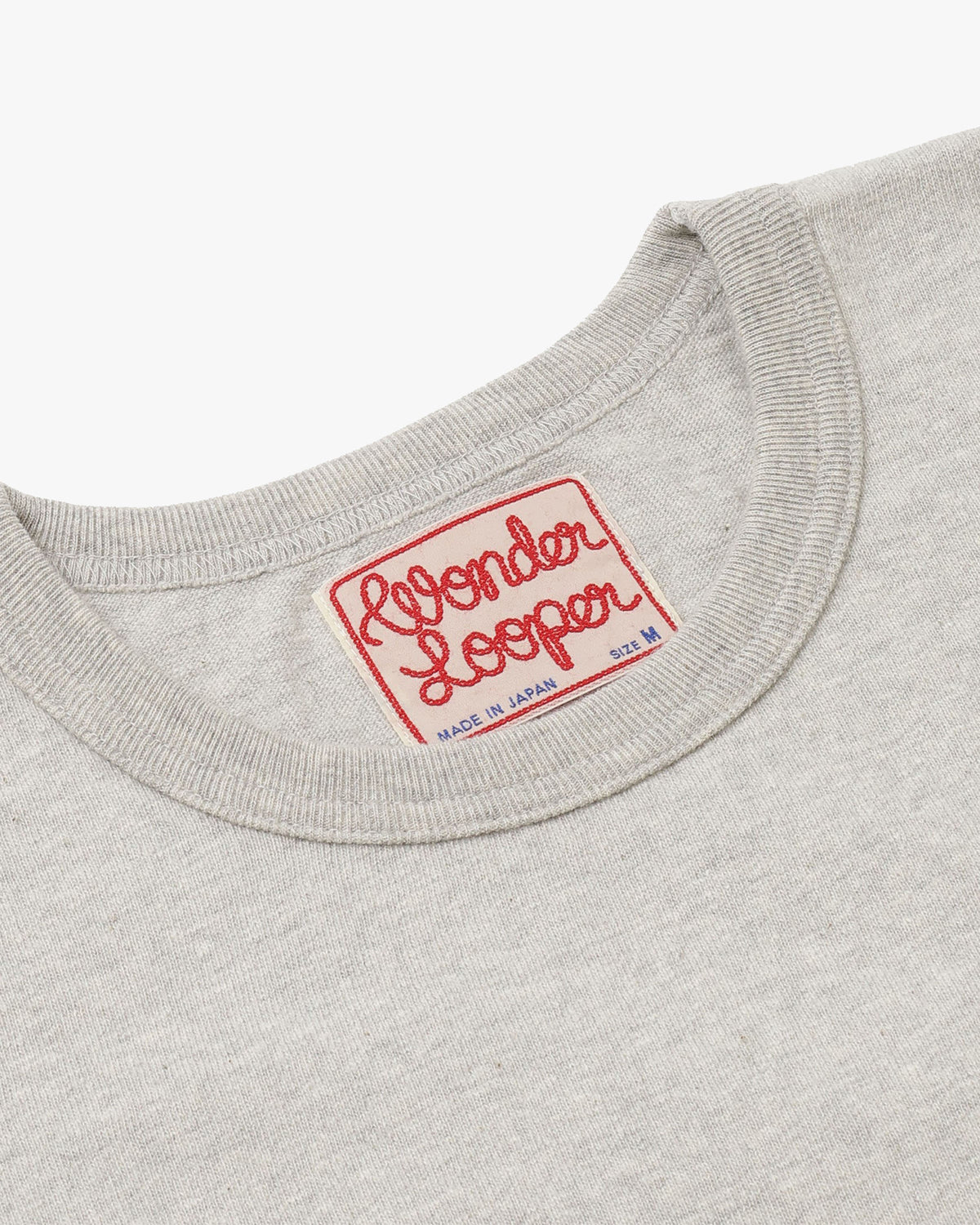 Wonder Looper ELS Recycled Cotton Slub T Shirt - Heather Grey | Wonder Looper T Shirts | JEANSTORE