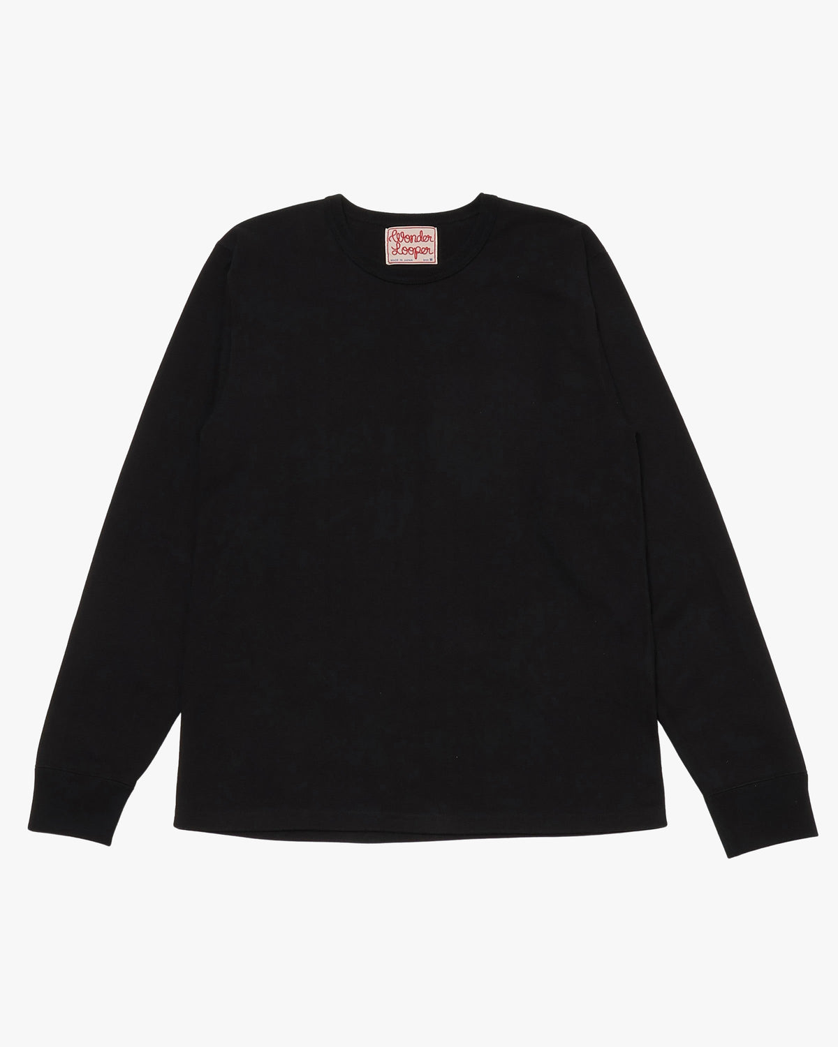 Wonder Looper 409gsm Double Heavyweight L/S T Shirt - Black | Wonder Looper T Shirts | JEANSTORE