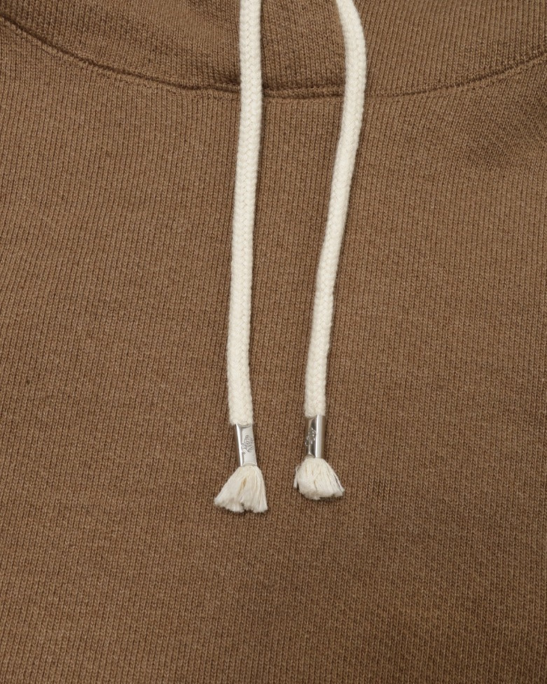 Wonder Looper 825gsm Double Heavyweight French Terry Iron Mordant Foxfibre® Pullover Hoodie - Coyote 80