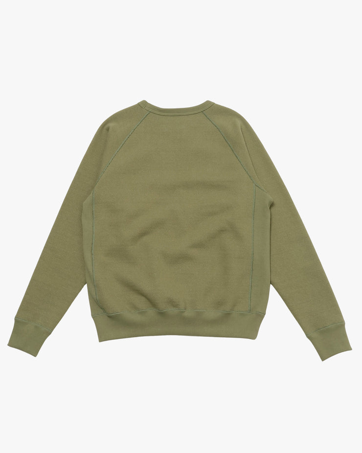 Wonder Looper 876gsm Double Heavyweight French Terry Pullover Crew Neck - Sage