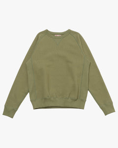 Wonder Looper 876gsm Double Heavyweight French Terry Pullover Crew Neck - Sage