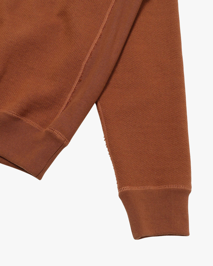Wonder Looper 876gsm Double Heavyweight French Terry Pullover Crew Neck - Rust