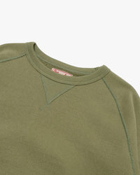 Wonder Looper 876gsm Double Heavyweight French Terry Pullover Crew Neck - Sage