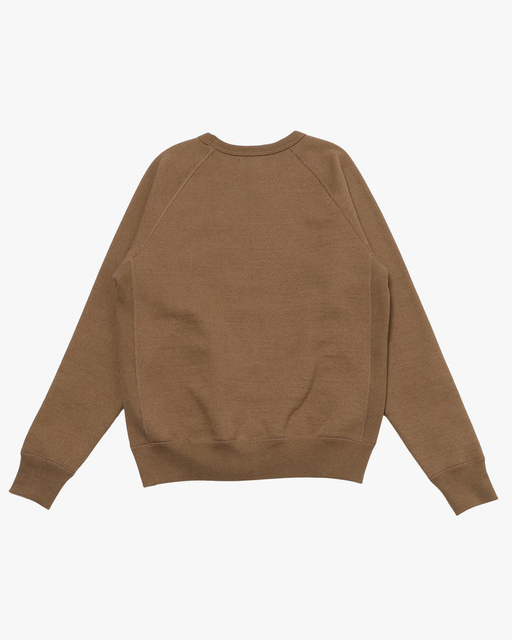 Wonder Looper 825gsm Double Heavyweight French Terry Iron Mordant Foxfibre® Pullover Crew Neck - Coyote 80