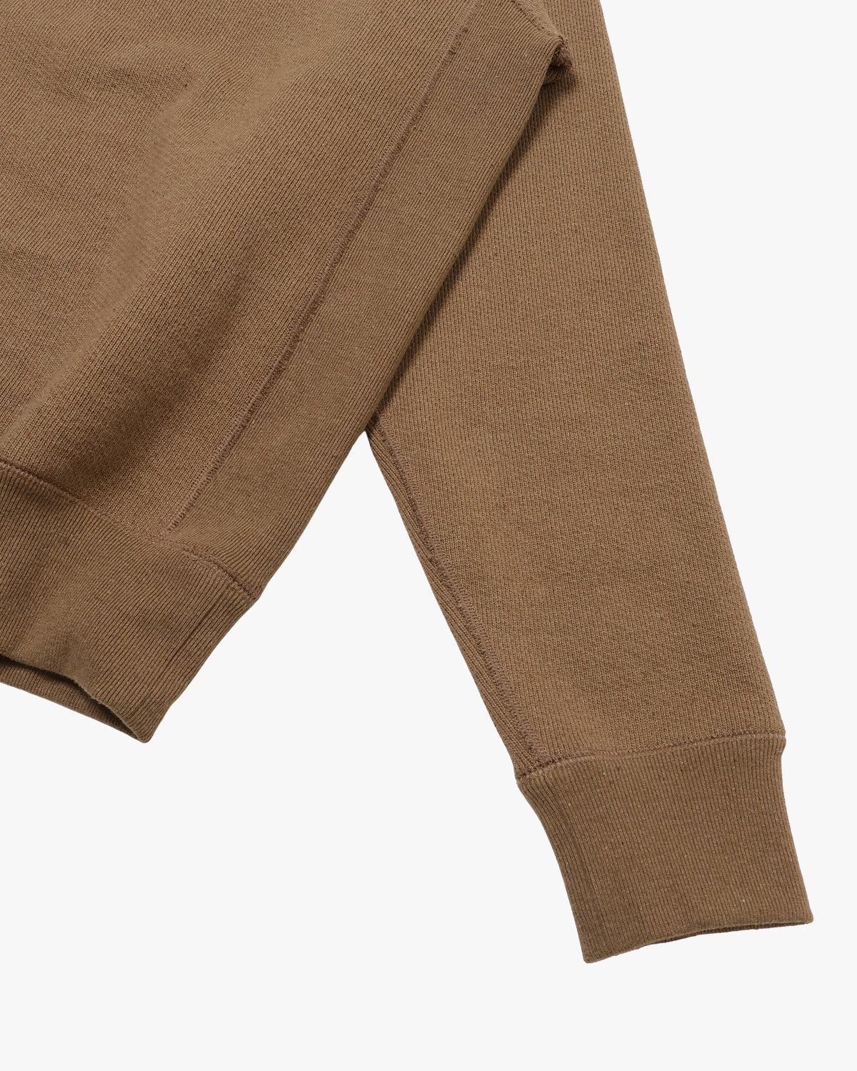 Wonder Looper 825gsm Double Heavyweight French Terry Iron Mordant Foxfibre® Pullover Crew Neck - Coyote 80