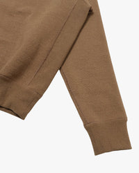 Wonder Looper 825gsm Double Heavyweight French Terry Iron Mordant Foxfibre® Pullover Crew Neck - Coyote 80