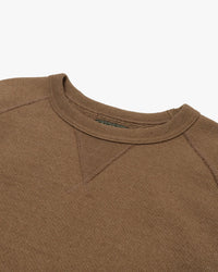 Wonder Looper 825gsm Double Heavyweight French Terry Iron Mordant Foxfibre® Pullover Crew Neck - Coyote 80
