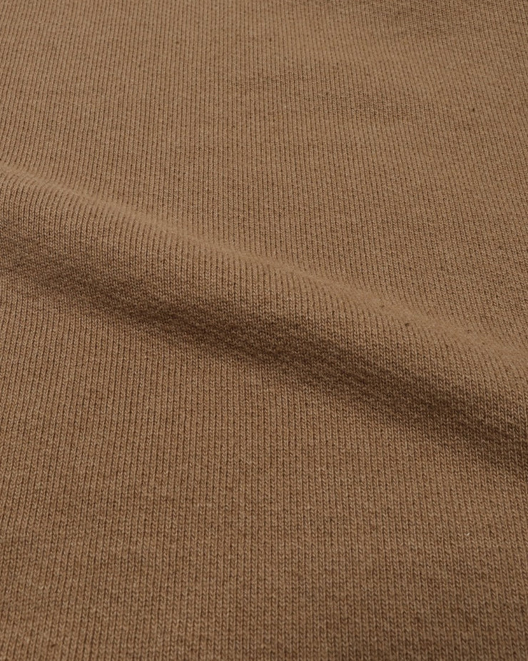 Wonder Looper 825gsm Double Heavyweight French Terry Iron Mordant Foxfibre® Pullover Crew Neck - Coyote 80