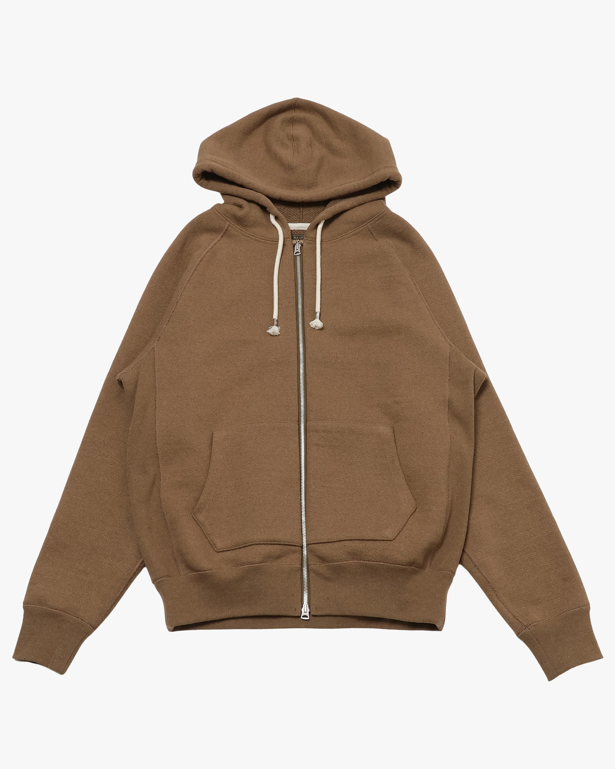 Wonder Looper 825gsm Double Heavyweight French Terry Iron Mordant Foxfibre® Zip Hoodie - Coyote 80 | Wonder Looper Sweaters & Knitwear | JEANSTORE