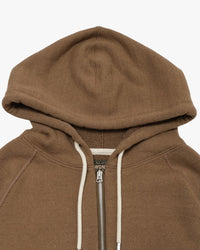 Wonder Looper 825gsm Double Heavyweight French Terry Iron Mordant Foxfibre® Zip Hoodie - Coyote 80 | Wonder Looper Sweaters & Knitwear | JEANSTORE