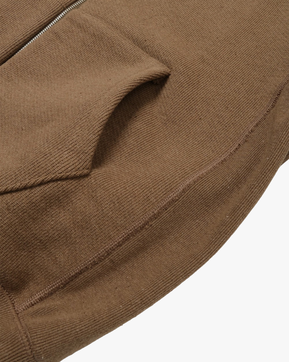 Wonder Looper 825gsm Double Heavyweight French Terry Iron Mordant Foxfibre® Zip Hoodie - Coyote 80 | Wonder Looper Sweaters & Knitwear | JEANSTORE