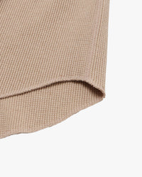 Wonder Looper Foxfibre® Heavyweight Waffle Henley - Coyote 15 | Wonder Looper T Shirts | JEANSTORE