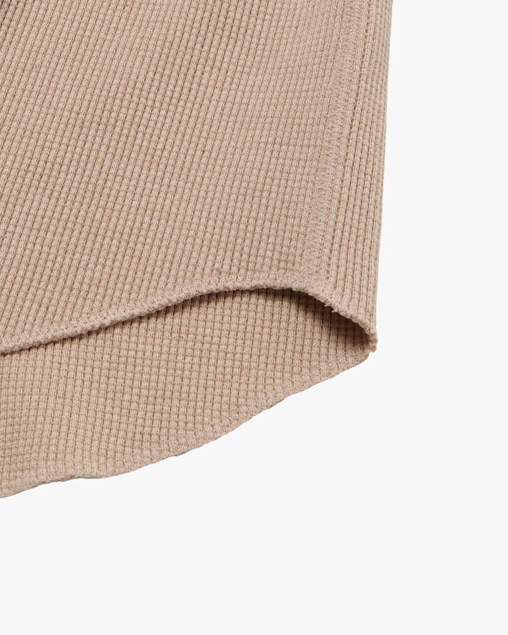 Wonder Looper Foxfibre® Heavyweight Waffle Henley - Coyote 15 | Wonder Looper T Shirts | JEANSTORE