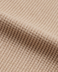 Wonder Looper Foxfibre® Heavyweight Waffle Henley - Coyote 15 | Wonder Looper T Shirts | JEANSTORE