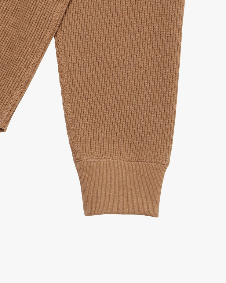 Wonder Looper Foxfibre® Heavyweight Waffle Henley - Coyote 70
