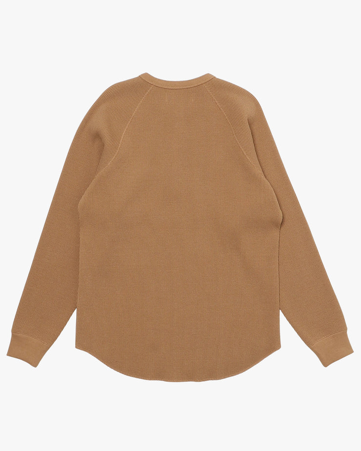 Wonder Looper Foxfibre® Heavyweight Waffle Henley - Coyote 70