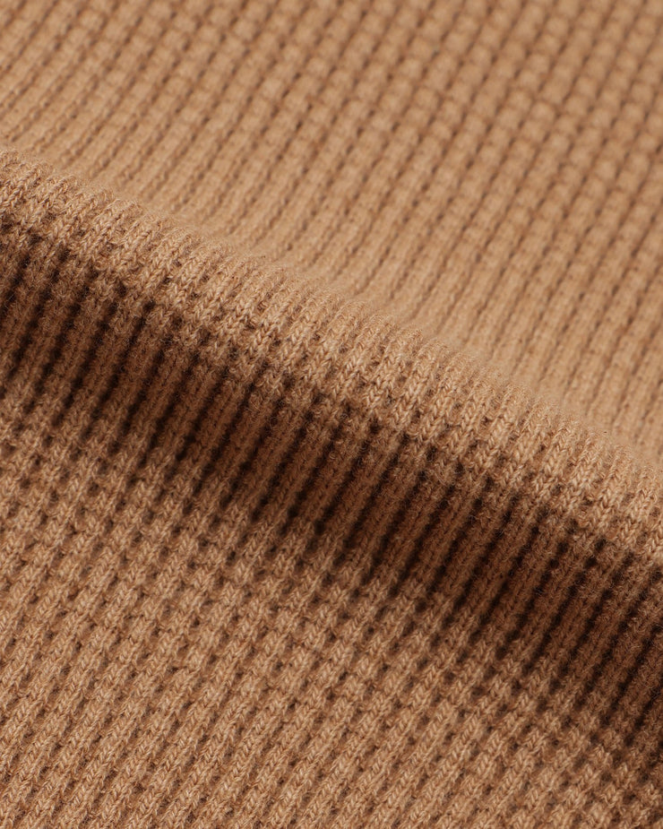 Wonder Looper Foxfibre® Heavyweight Waffle Henley - Coyote 70
