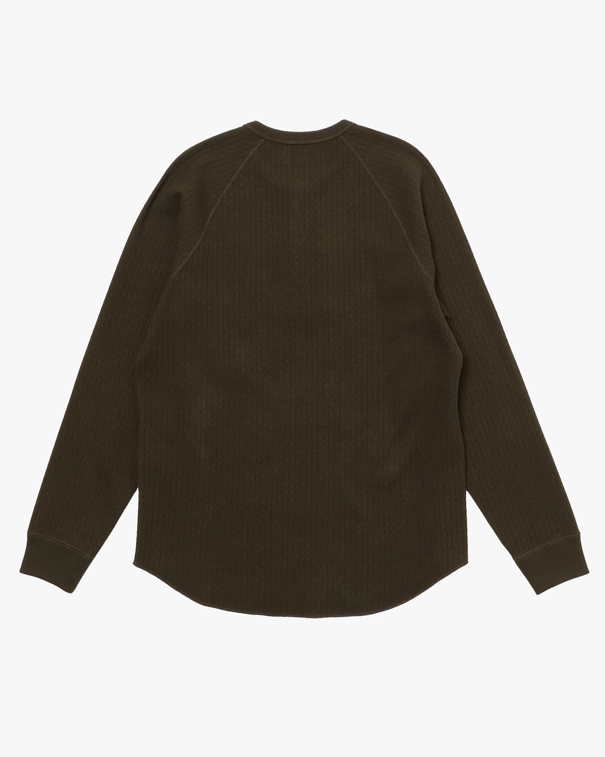 Wonder Looper Cashmere Blend Honeycomb L/S Henley - Khaki