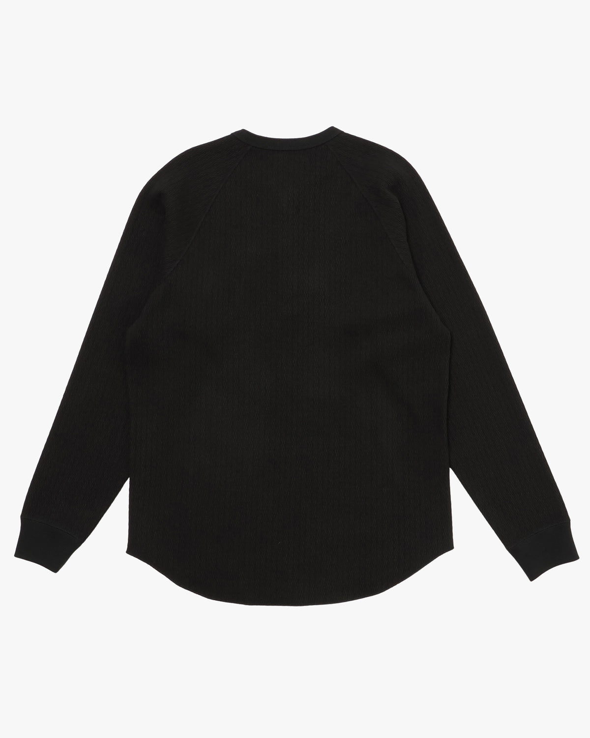 Wonder Looper Cashmere Blend Honeycomb L/S Henley - Sumi Black | Wonder Looper T Shirts | JEANSTORE