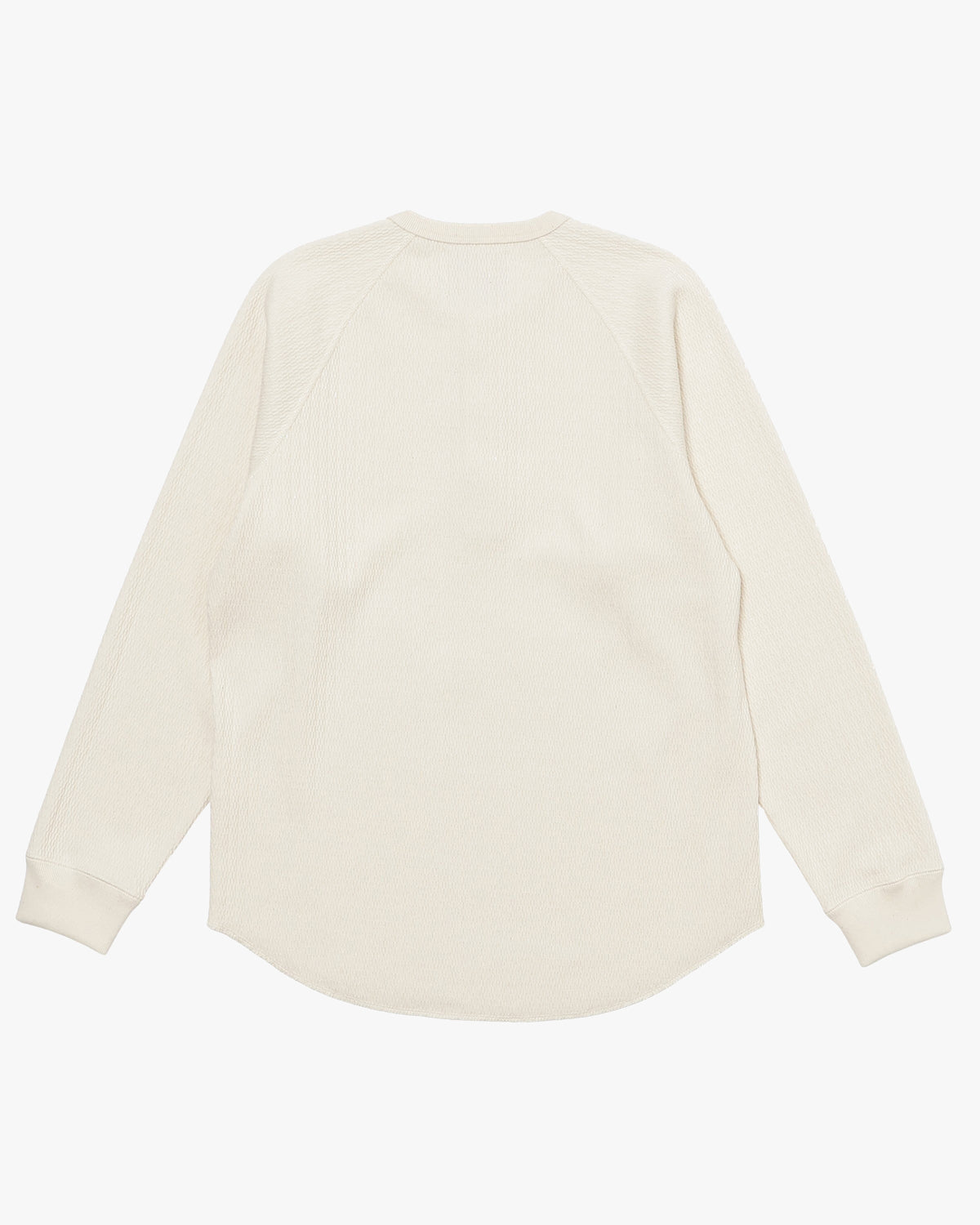 Wonder Looper Cashmere Blend Honeycomb L/S Henley - Ecru