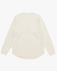 Wonder Looper Cashmere Blend Honeycomb L/S Henley - Ecru