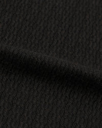 Wonder Looper Cashmere Blend Honeycomb L/S Henley - Sumi Black | Wonder Looper T Shirts | JEANSTORE