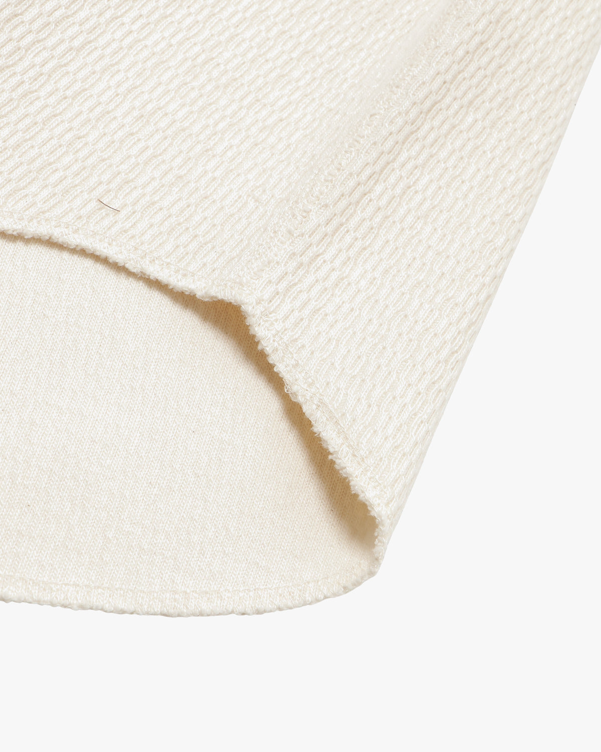 Wonder Looper Cashmere Blend Honeycomb L/S Henley - Ecru