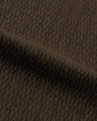 Wonder Looper Cashmere Blend Honeycomb L/S Henley - Khaki
