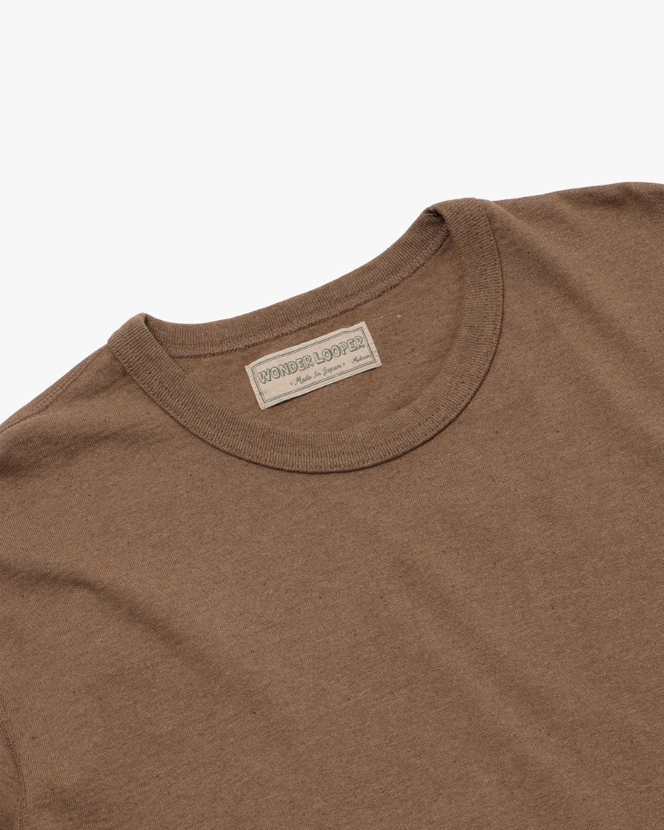 Wonder Looper Iron Mordant Foxfibre® Tsuriami Crew Neck Tee - Coyote 70 | Wonder Looper T Shirts | JEANSTORE