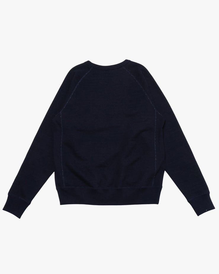 Wonder Looper Pullover Crewneck - Real Indigo Blanket Striped French Terry | Wonder Looper Sweaters & Knitwear | JEANSTORE