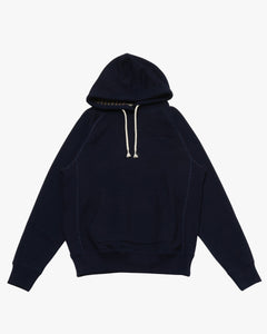 Wonder Looper Pullover Hoodie - Real Indigo Blanket Striped French Terry
