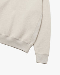 Wonder Looper 876gsm Double Heavyweight French Terry Pullover Crew Neck - Oatmeal