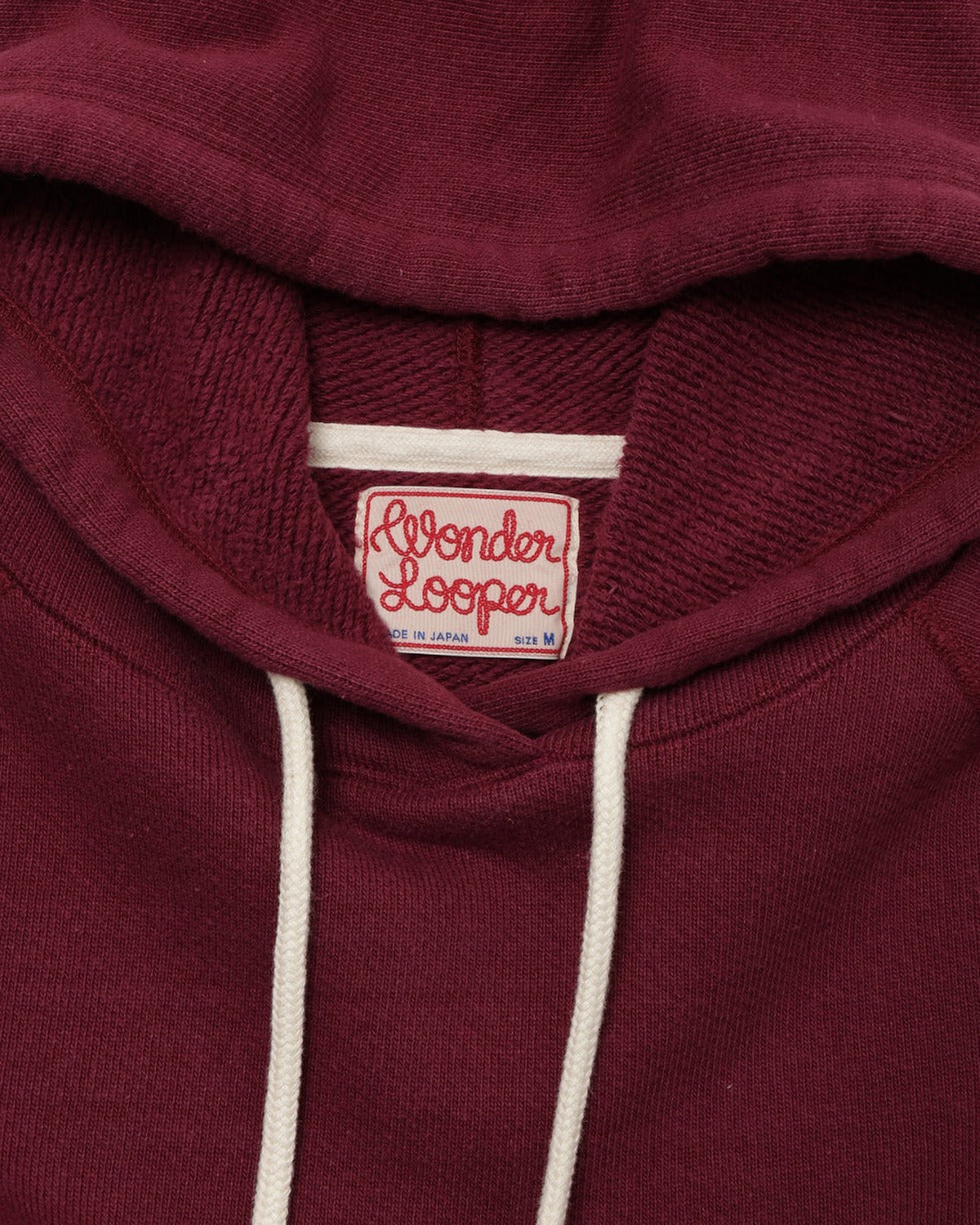 Wonder Looper 876gsm Double Heavyweight French Terry Pullover Hoodie - Burgundy