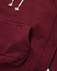 Wonder Looper 876gsm Double Heavyweight French Terry Pullover Hoodie - Burgundy