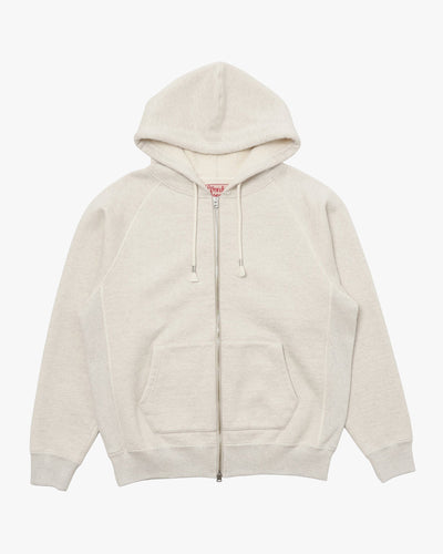 Wonder Looper 876gsm Double Heavyweight French Terry Zip Hoodie - Oatmeal