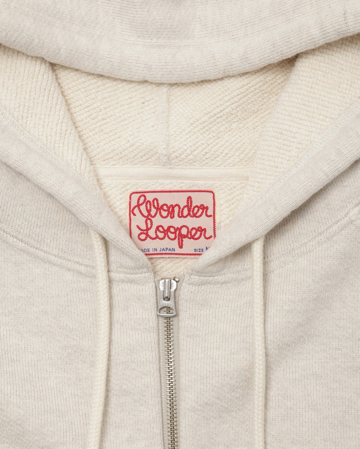 Wonder Looper 876gsm Double Heavyweight French Terry Zip Hoodie - Oatmeal