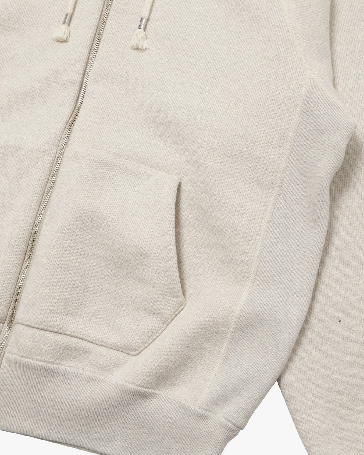 Wonder Looper 876gsm Double Heavyweight French Terry Zip Hoodie - Oatmeal