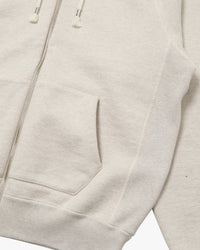 Wonder Looper 876gsm Double Heavyweight French Terry Zip Hoodie - Oatmeal