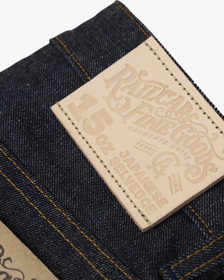 Railcar Fine Goods Rebels Straight Leg Mens Jeans - X100 15oz Japanese Dark Indigo Selvedge