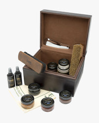 Loake Shoemakers Dark Brown Leather Luxury Valet Box | Loake Shoemakers Garment Care | JEANSTORE