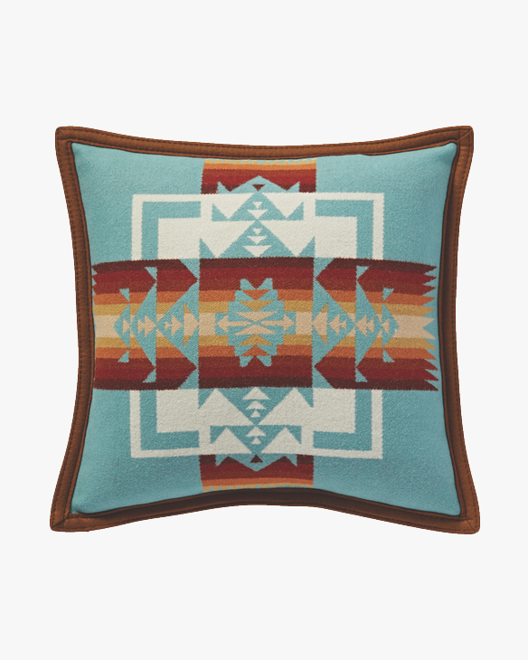 Pendleton Chief Joseph 16x16 Wool Pillow - Aqua