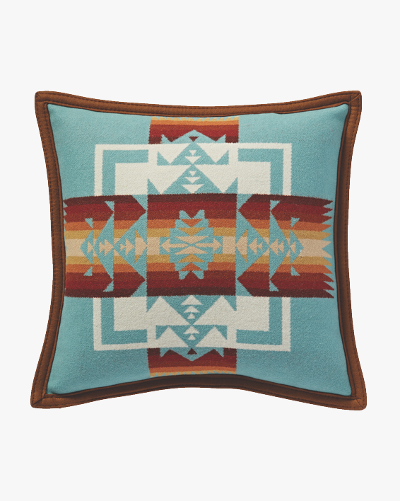 Pendleton Chief Joseph 16x16 Wool Pillow - Aqua