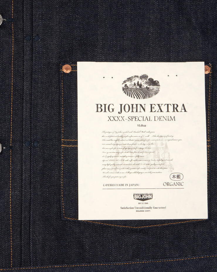 Big John XXXX-Extra XX601 Denim Jacket - 15.8oz Unsanforized Selvedge Denim